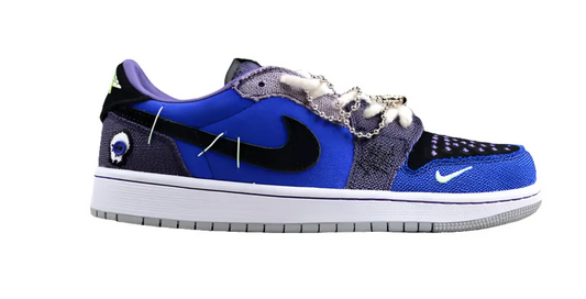 Air Jordan 1 Low "Zion Williamson - Voodoo Blue" Shoe Flyes