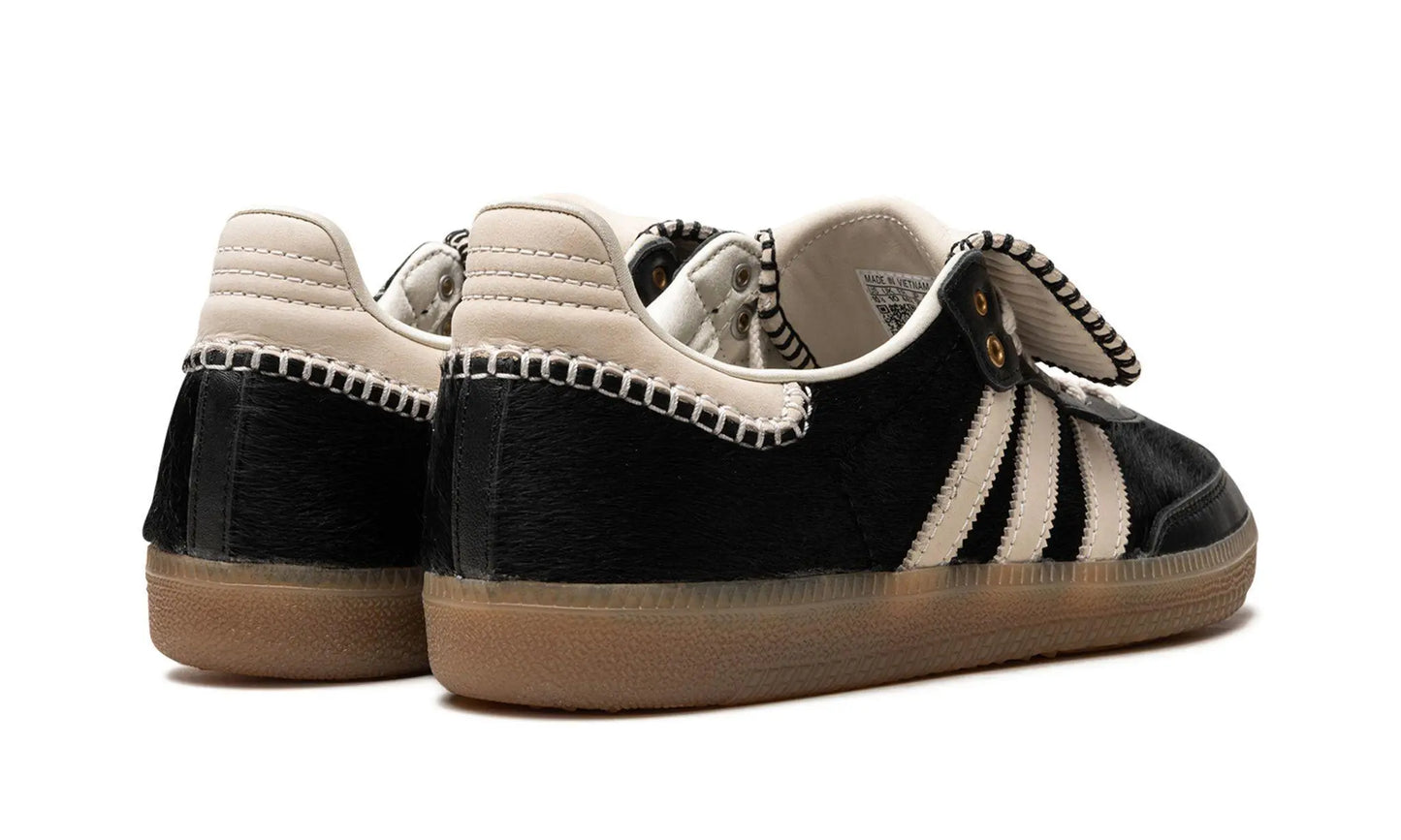 SAMBA "Wales Bonner - Black Pony Hair Shoe Flyes