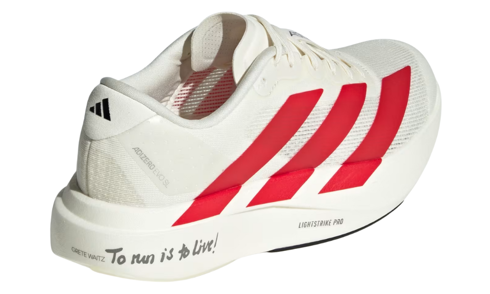 ADIDAS ADIZERO EVO SL "Off WHITE/BETTER SCARLET/CORE BLACK"