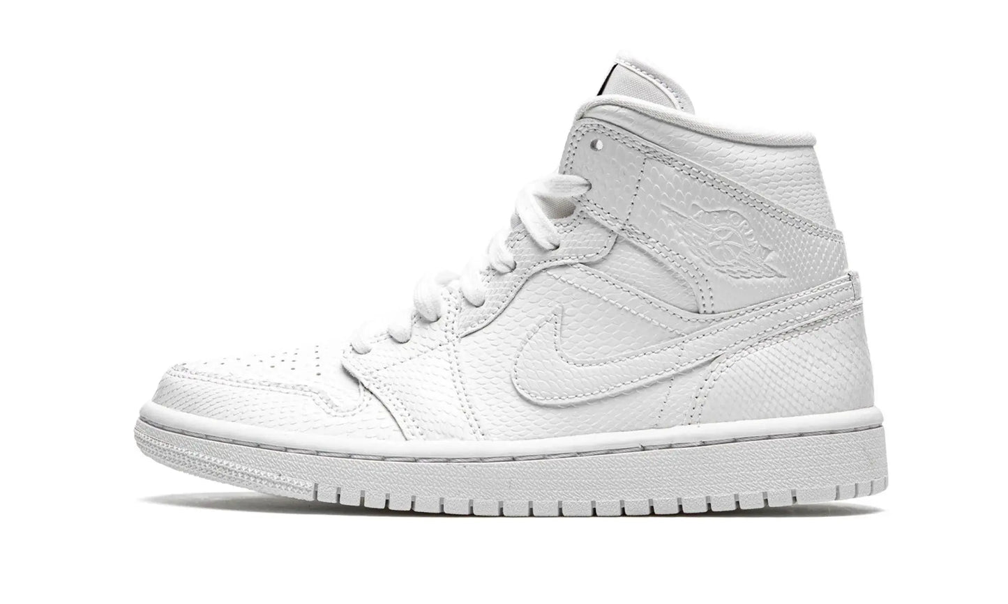 AIR JORDAN 1 MID "WHITE SNAKESKIN" Shoe Fly