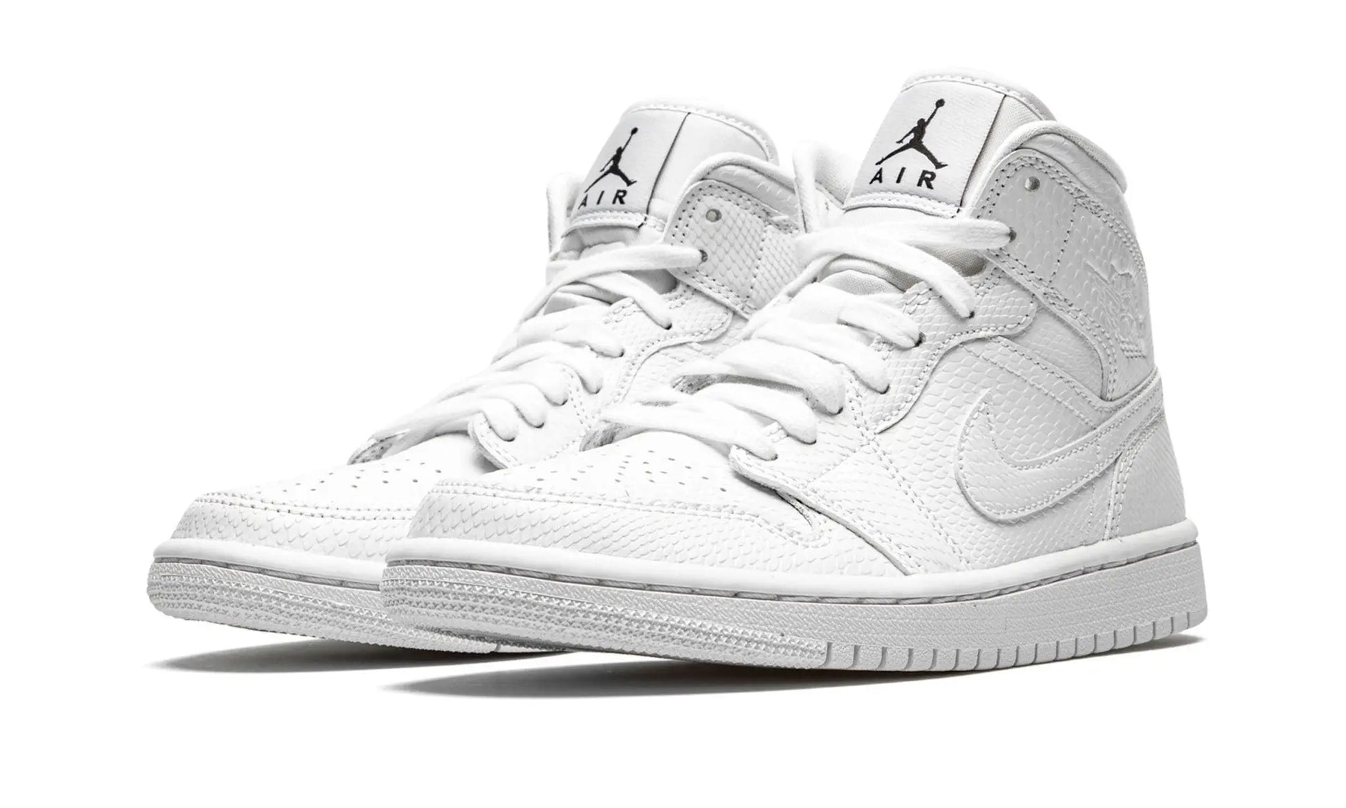AIR JORDAN 1 MID "WHITE SNAKESKIN" Shoe Fly