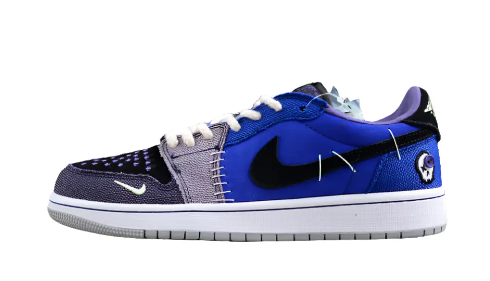 Air Jordan 1 Low "Zion Williamson - Voodoo Blue" Shoe Flyes
