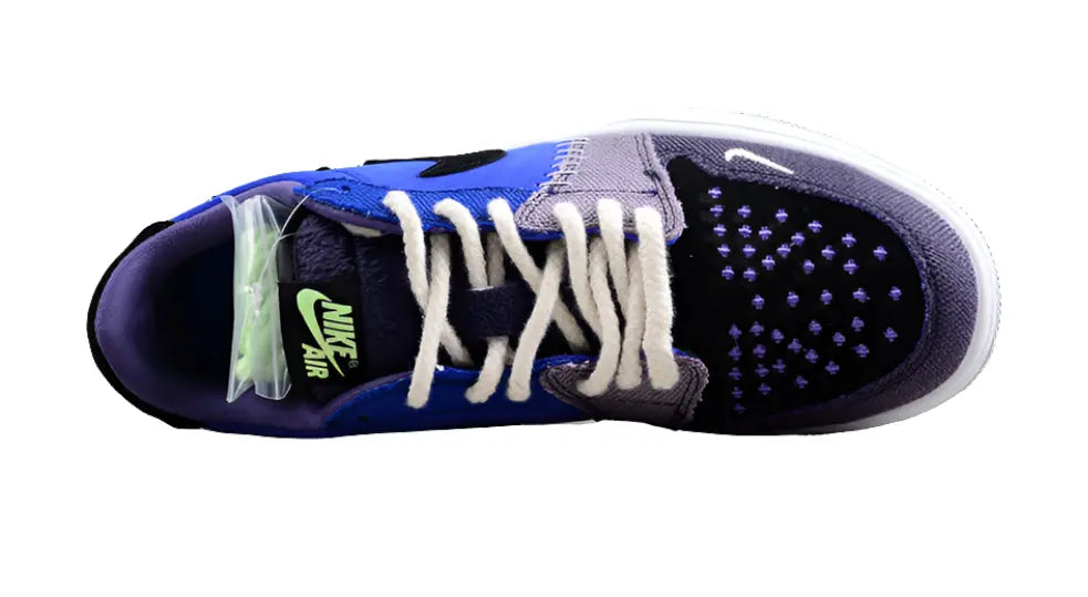 Air Jordan 1 Low "Zion Williamson - Voodoo Blue" Shoe Flyes