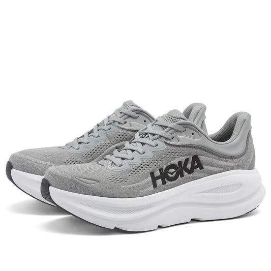 HOKA ONE ONE M Bondi 9 
"Galactic Grey & Stellar Grey" Shoe Flyes
