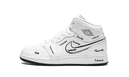 JORDAN 1 MID GS 'SCHEMATIC' Shoe Flyes