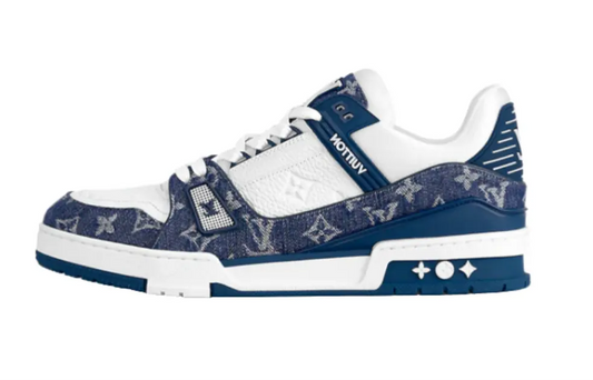 Louis Vuitton Tranier Sneakers "Blue" Shoe Flyes