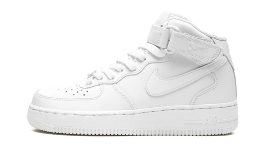 NIKE AIR FORCE 1 MID "Triple White" Shoe Flyes