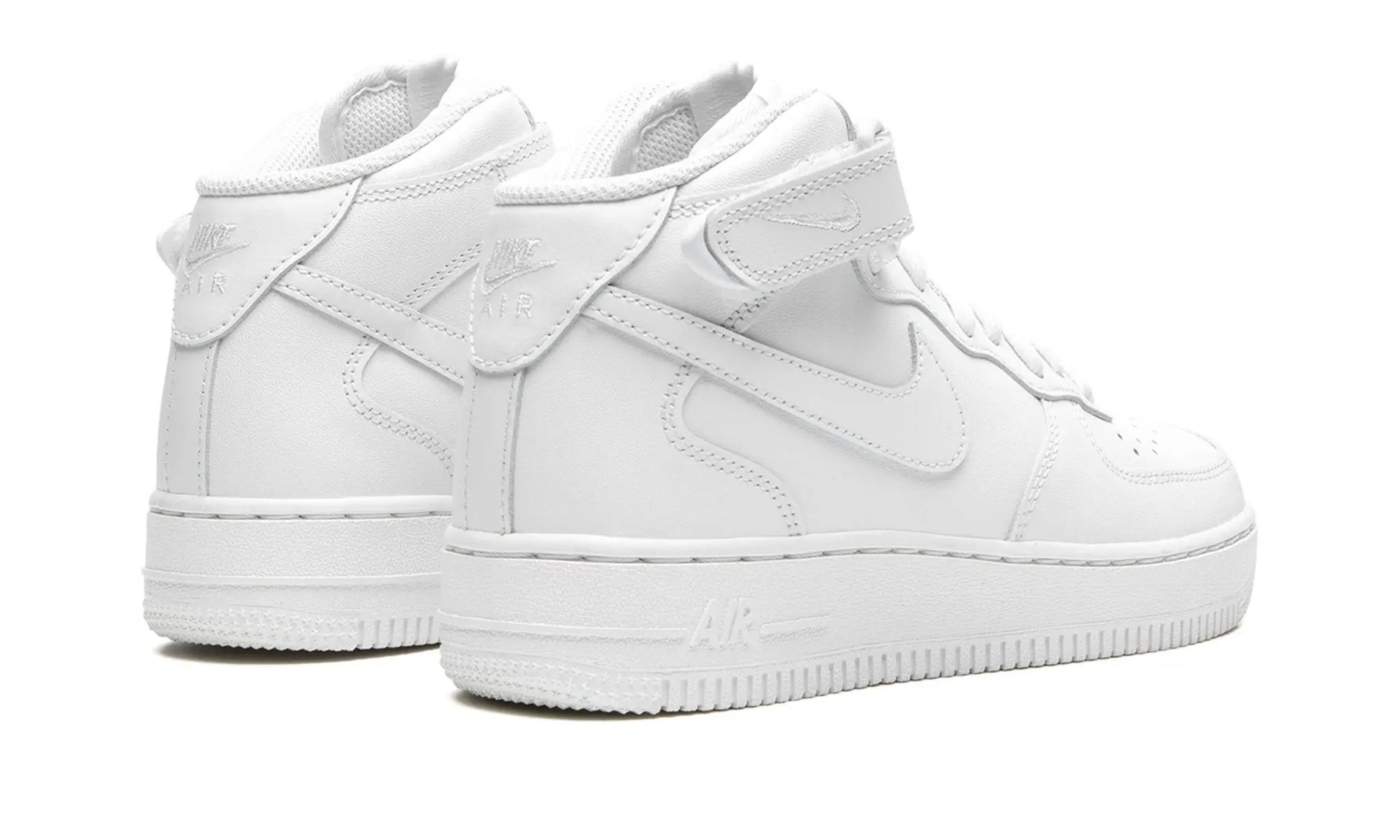 NIKE AIR FORCE 1 MID "Triple White" Shoe Flyes