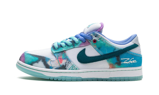 NIKE DUNK LOW SB "Futura Laboratories - Bleached Aqua Shoe Flyes