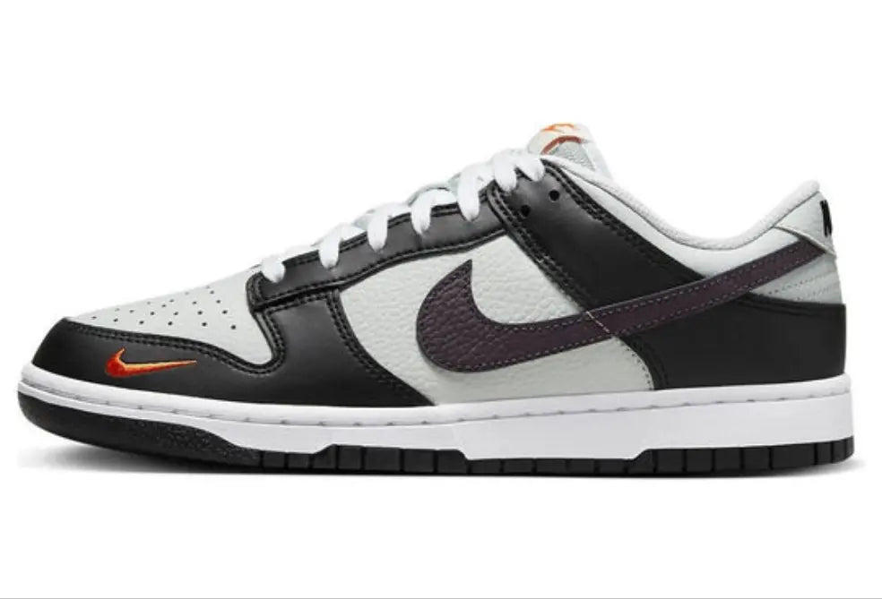 Nike Dunk Low "Black Total Orange Mini Swoosh" Shoe Flyes