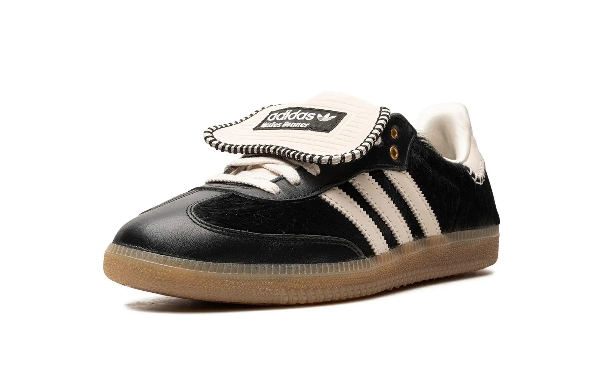 SAMBA "Wales Bonner - Black Pony Hair Shoe Flyes